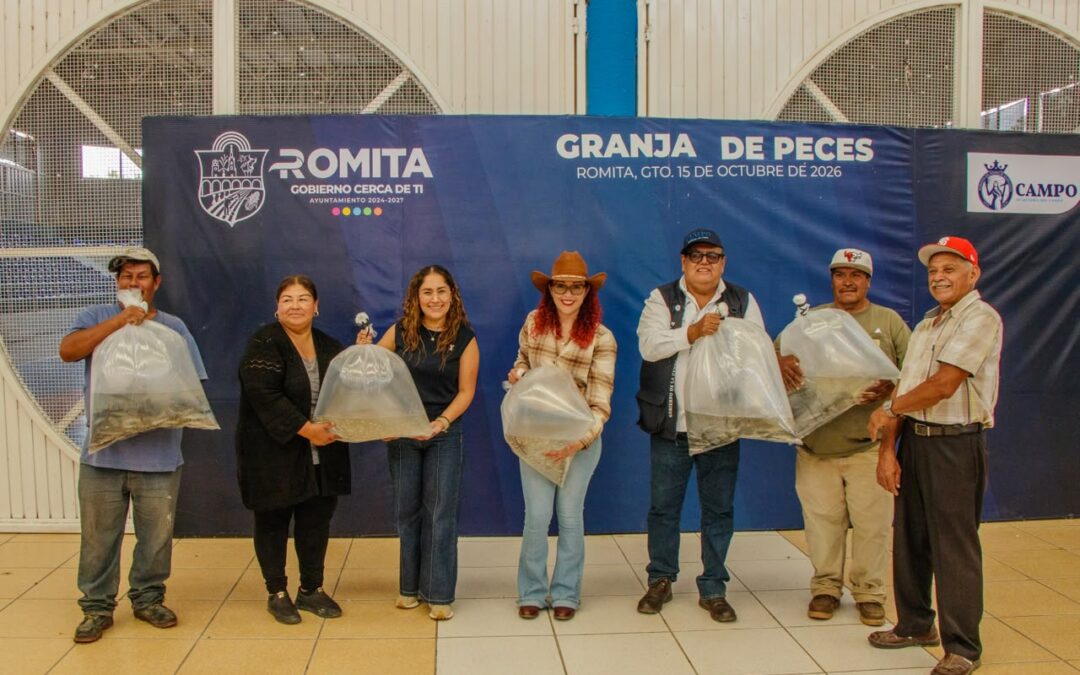 Entregan 37 mil 500 crías de tilapia y bagre en Romita para impulsar el autoempleo